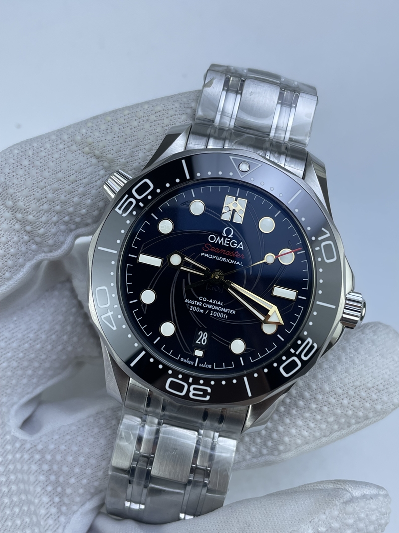 (준비완료/특급배송)NO.3122/ VS공장 오메가 씨마스터다이버 300 007 제임스본드 블랙다이얼 브슬  VS8800 (최신무브업버전)